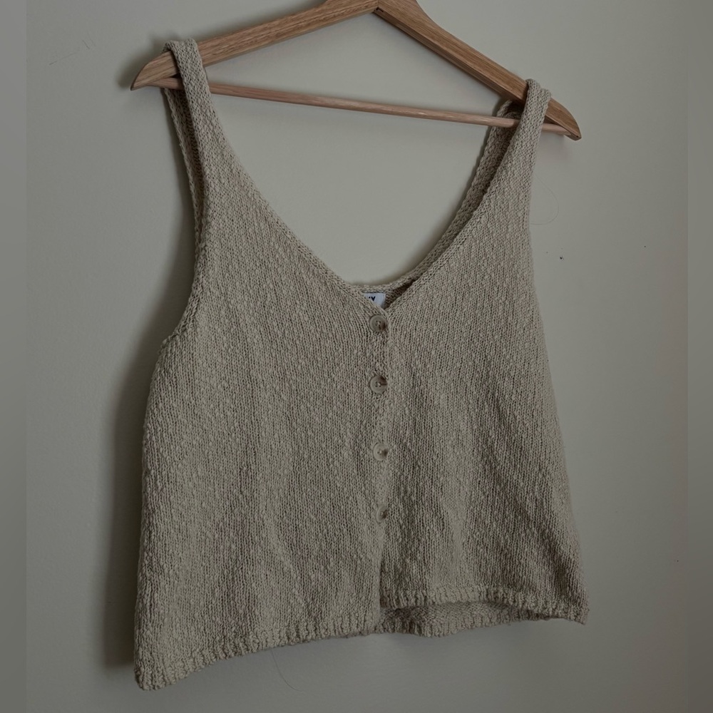 Old Navy Beige Textured Tank Top NWOT